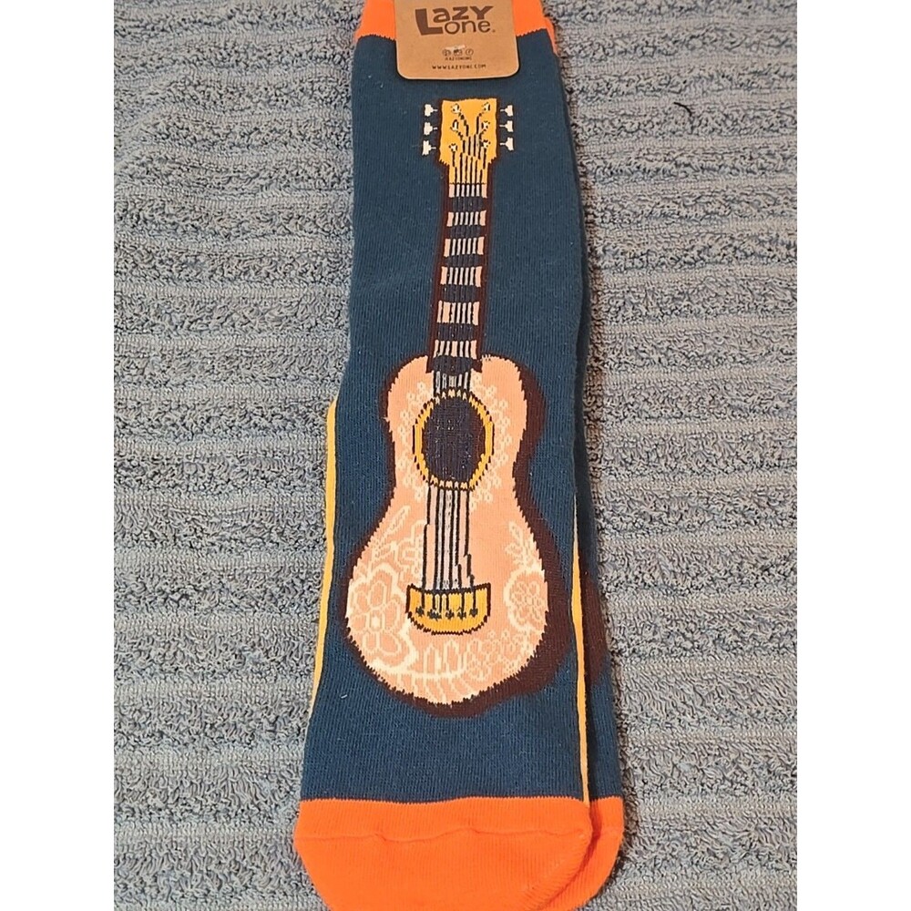 Lazy One Mens Accoustic Guitar Socks "Tuned Out" Size 5-10